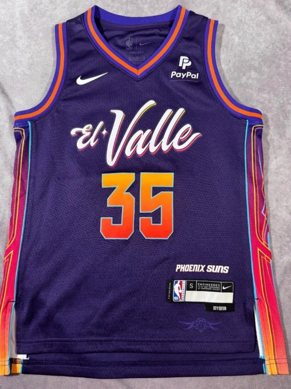 Phoenix Suns #35 Durant Swingman Jersey Nike Youth Small City Edition